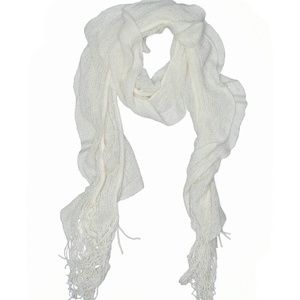 🔸 Metallic Threds🔸️Ivory Scarf